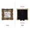 4x4 Gold Ornate Textured Hand-Crafted Resin Picture Frame with Easel & Hook for Tabletop & Wall Display, Decorative Floral Design Home Decor, Photo Gallery, Art, More (4x4, Gold)